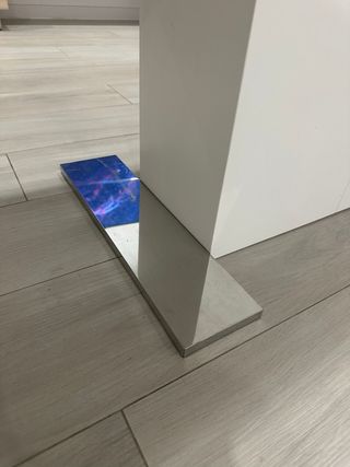 Mesa extensible cristal y aluminio