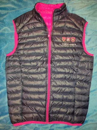 Chaleco ValeCuatro reversible azul marino/rojo