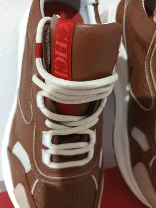 Zapatillas Carolina Herrera Caballero Marrón/Rojo