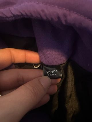 Pantalón de nieve morado para niña