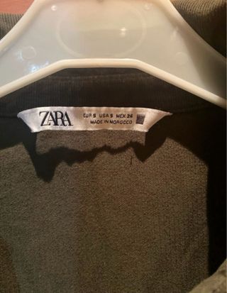 Vestido Zara pana verde oliva