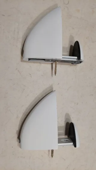 2 Soportes Clip Estantería Blancos Ajustables