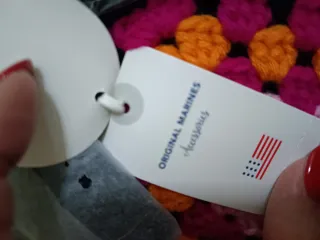 Borsa uncinetto con manici in legno