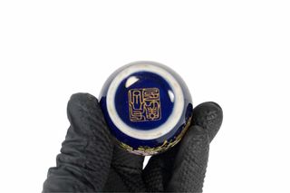 3 Vasi Cinesi Blu Decorati