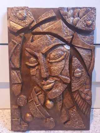 Cuadro Decorativo Abstracto Bronce