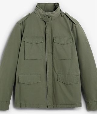 Parka militar algodón verde