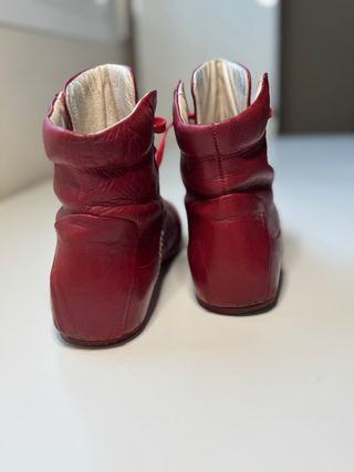 Botines Kickers Piel Mujer Rojos