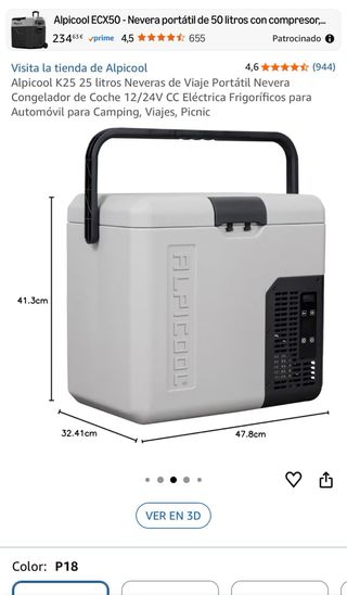 Alpicool Nevera Congelador Portátil 25L