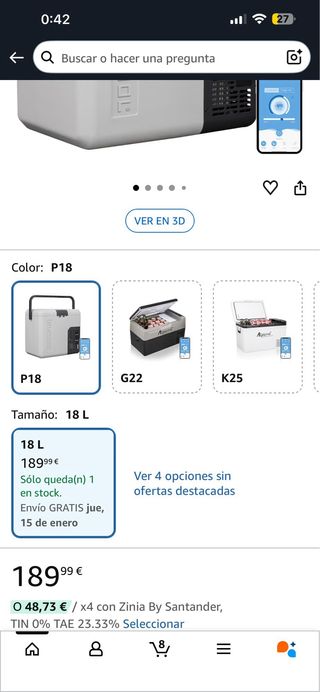 Alpicool Nevera Congelador Portátil 25L