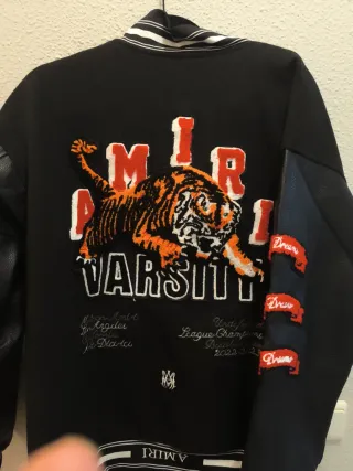 Chaqueta Amiri Negra con Parches