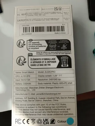 Smartwatch Nero e Argento