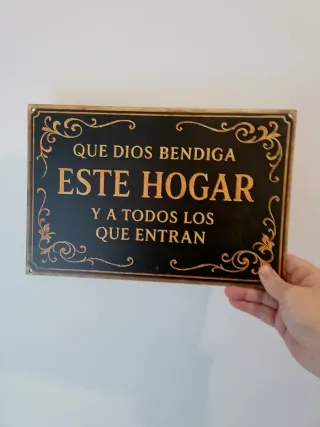 Placa Que Dios Bendiga Este Hogar 30x20cm