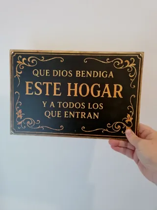 Placa Que Dios Bendiga Este Hogar 30x20cm