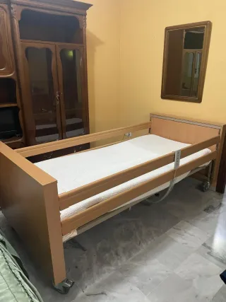 Cama articulada con colchón sanitaria