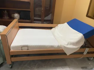 Cama articulada con colchón sanitaria