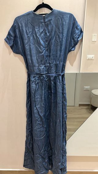 Abito lungo blu benetton Donna