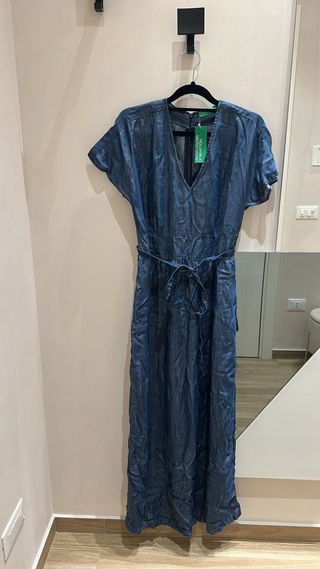 Abito lungo blu benetton Donna