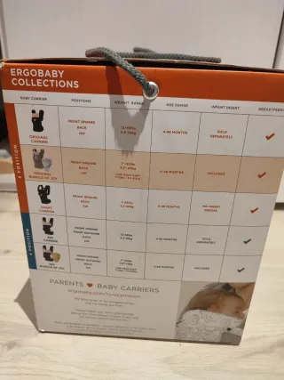 Mochila Ergobaby Original Estrellas Gris