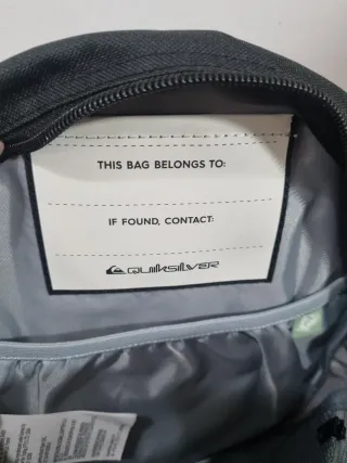 Mochila Quiksilver Negra y Gris Nueva