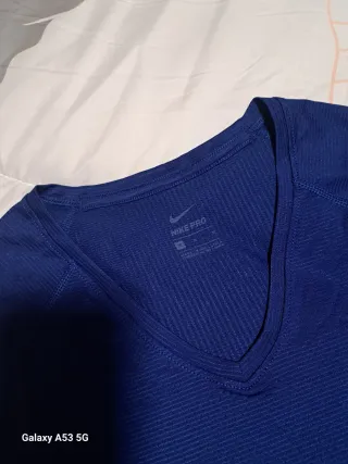 Camiseta Nike Pro Térmica Manga Larga Azul