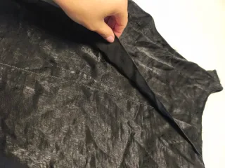 Top viscosa apertura a portafogli nero smanicato