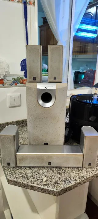 Conjunto Colunas Yamaha 5.1