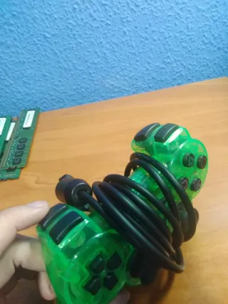 Mando PS2 Transparente Verde