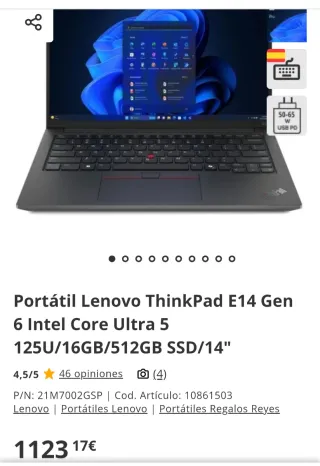 Lenovo 21M7-002GSP Portátil Negro