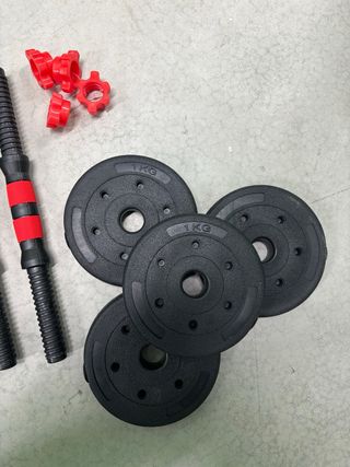 Set di manubri regolabili con barra lunga