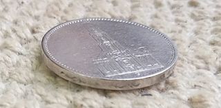 5 Marcos 1934 Garnisonskirche DRITTE REICH PLATA