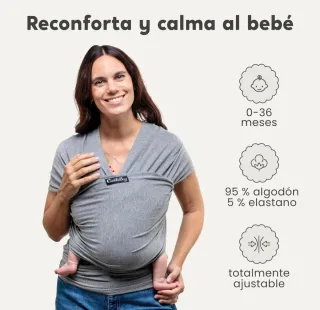 Fular portabebés gris CuddleBug