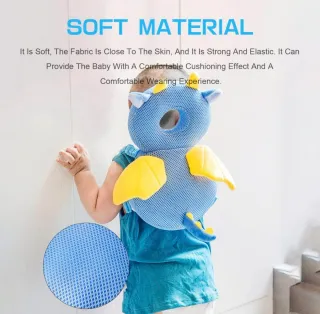 Protector cabeza bebé dragón azul