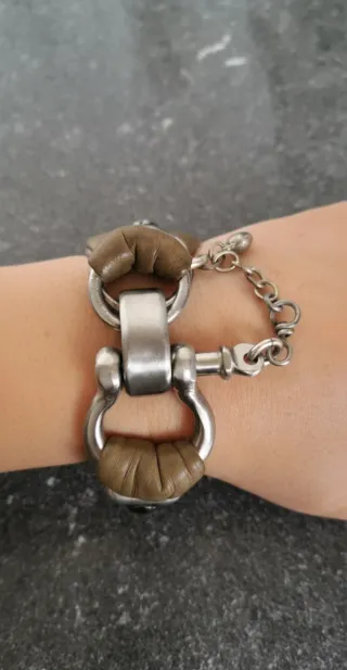 Bracciale Pelle e Acciaio Artigianale Unisex