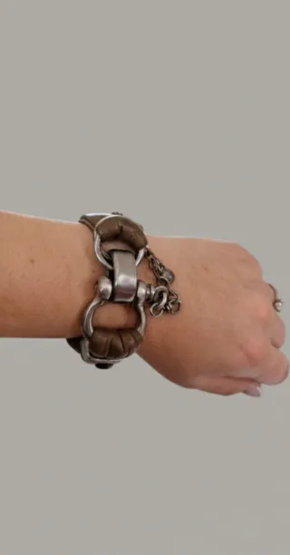 Bracciale Pelle e Acciaio Artigianale Unisex