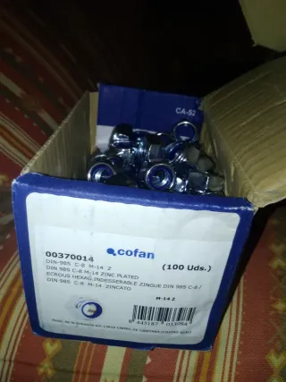 100x Dadi autobloccanti M14 ZINC