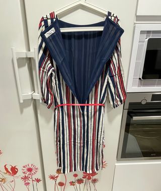 Vestido rayas azul y rojo Talla M