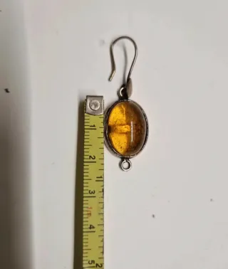 Ciondolo Vintage Ambra e Argento