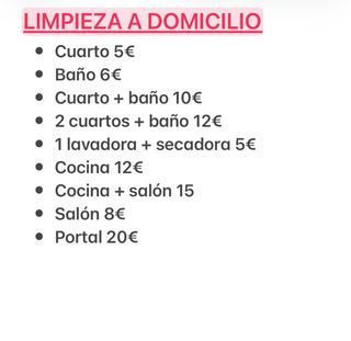 Limpieza a domicilio