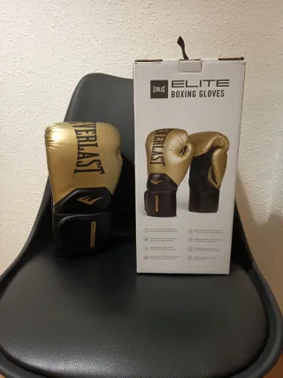 Guantes Boxeo Everlast Elite Dorados