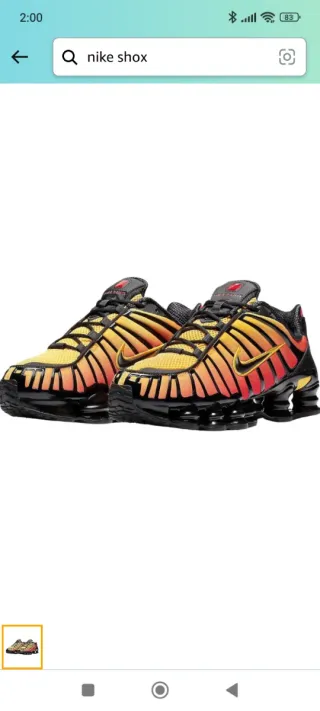 Nike Shox Zapatillas Naranja y Amarillo
