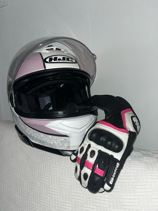 Casco Moto Talla XS + Guantes Moto Talla S