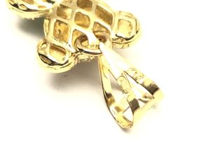 colgante oro 18k con piedra con circonita