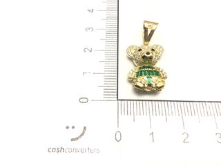 colgante oro 18k con piedra con circonita