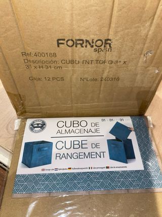 8 Cubos Almacenaje Tela 31x31x31 Color Topo NUEVOS