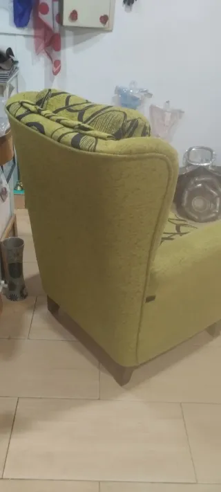 Butaca orejera verde