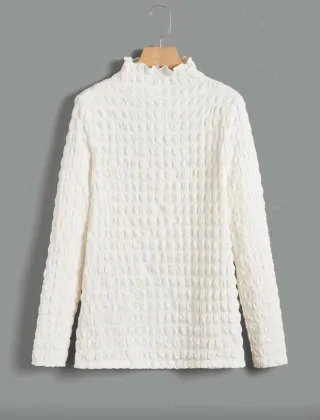 Jersey premamá cuello alto texturizado