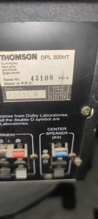 Thomson DPL 300HT Receptor AV Home Cinema