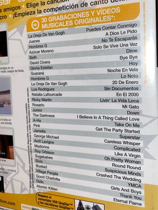 Pack Singstar PS2 Karaoke