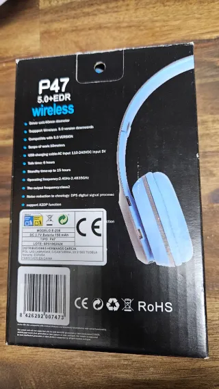 Auriculares P47 Bluetooth 5.0+EDR
