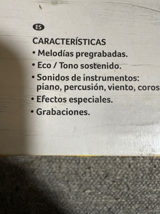 Piano enrollable El Corte Inglés